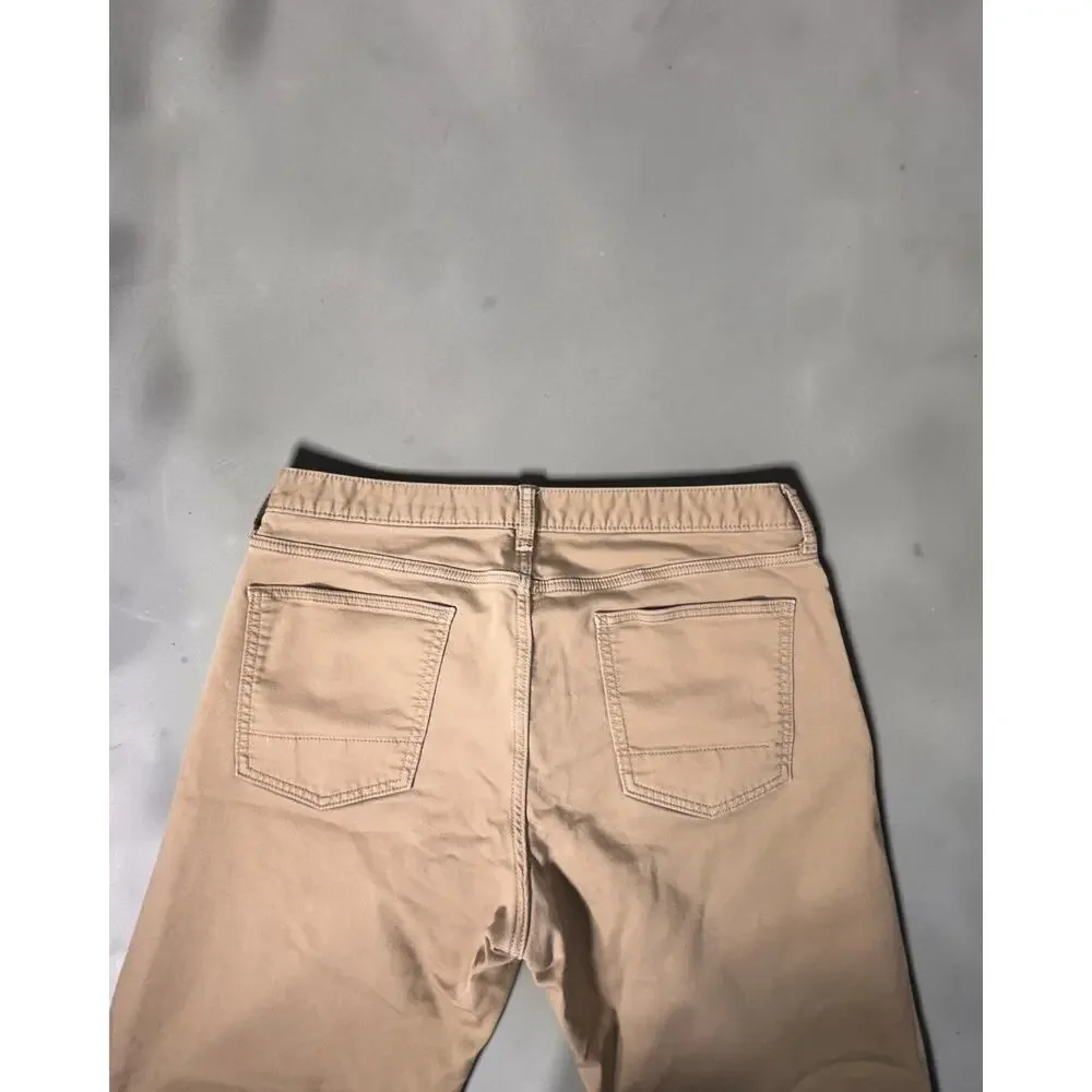 Banana Republic Traveler Jeans Mens 36x32 Beige Athletic Fit Stretch Pants